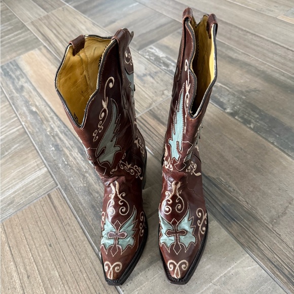 Bodacious Boot co leather cowboy boots size 7.5 - Picture 4 of 12